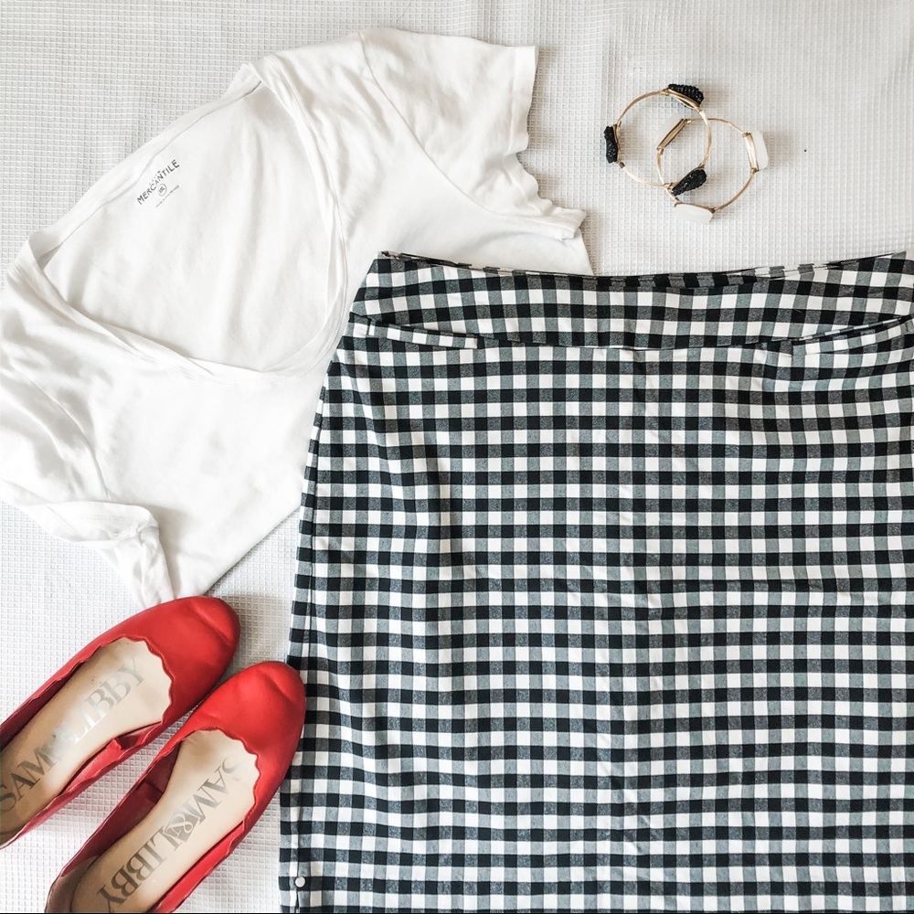 CJ Banks Gingham Skort
